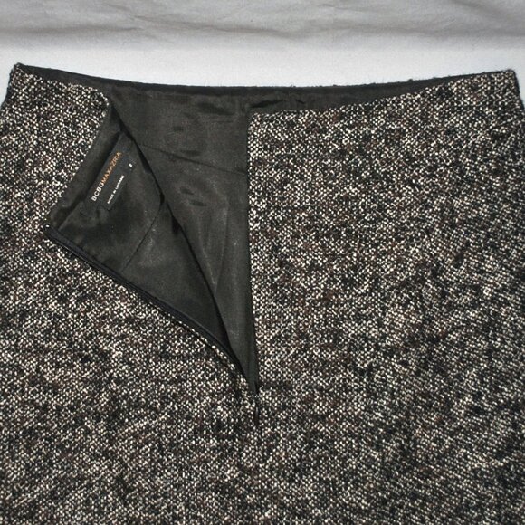 BCBGMaxAzria Midi Skirt Size 2 Wool Silk Blend Fishtail Pencil Skirt - Picture 6 of 11